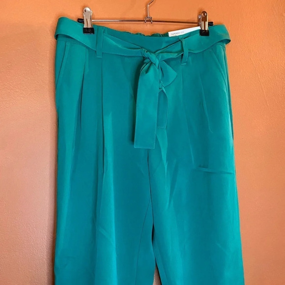 NWT LOFT Outlet Petite High Rise Tapered Leg Tie Waist Pants - Picture 2 of 6